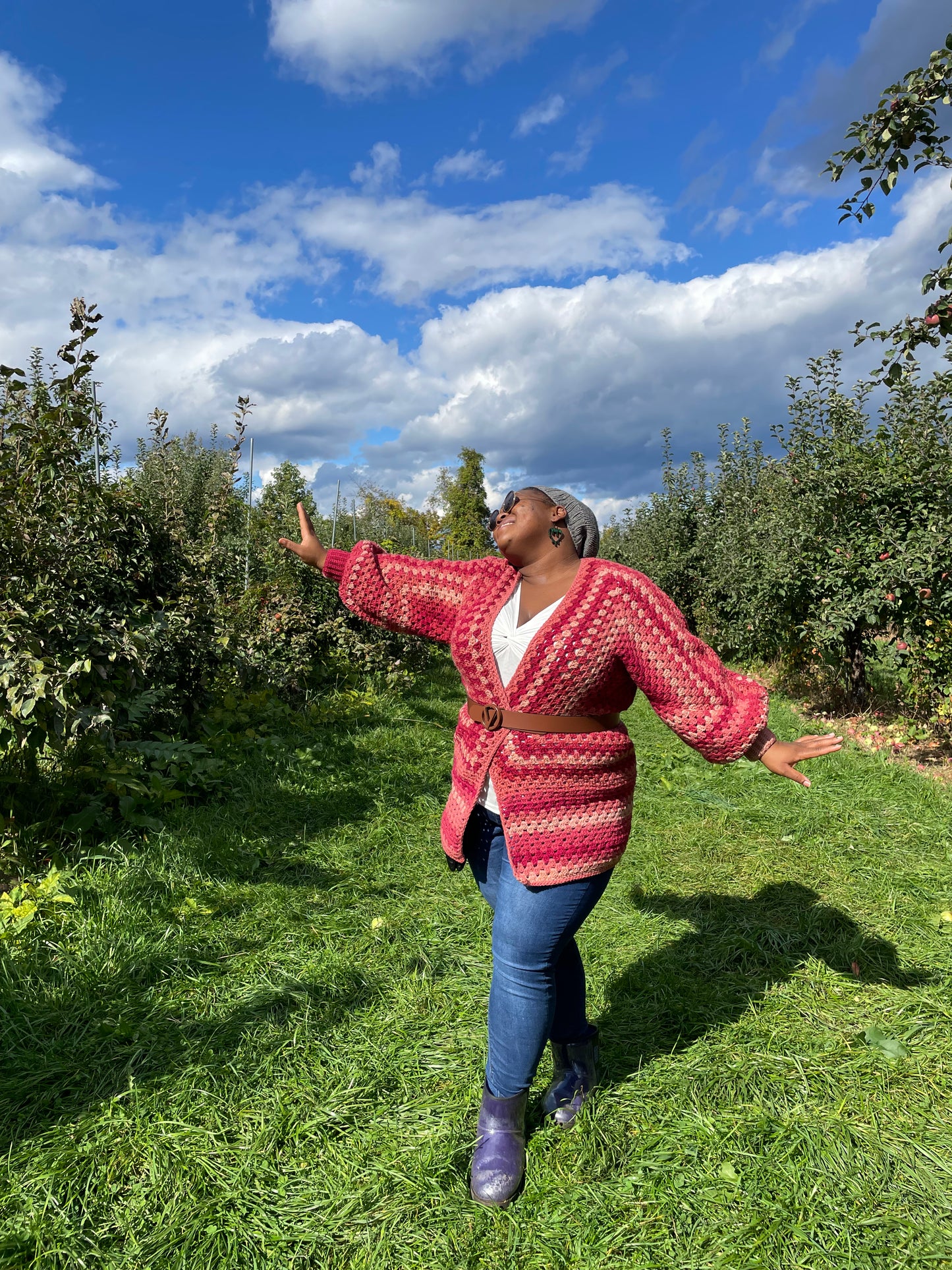 Candy Apple Hexagon cardigan